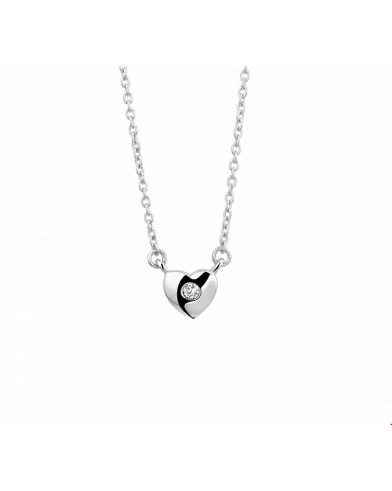 Collier hart en zirkonia 1,5 mm 36 + 4 cm - 10100