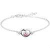 armband hart en zirkonia 13 - 15 cm - 10103