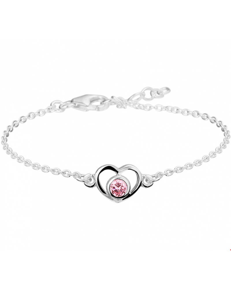 armband hart en zirkonia 13 - 15 cm - 10103 armband hart en zirkonia 13 - 15 cm - 10103