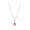 Collier bloem en zirkonia 36 + 4 cm - 10093
