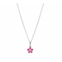 Collier bloem en zirkonia 36 + 4 cm - 10093