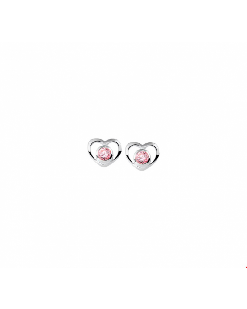 Oorknoppen hart zirkonia - 10102