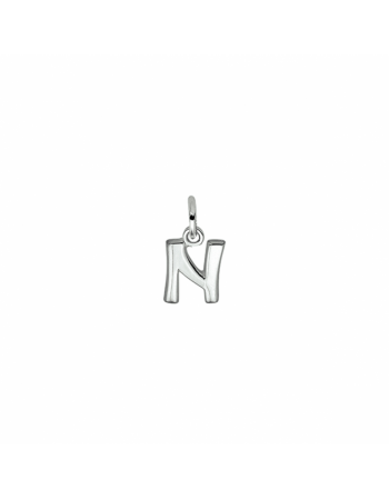zilveren hanger letter N - 17687