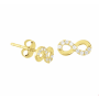 14 krt oorknoppen infinity zirkonia - 17115