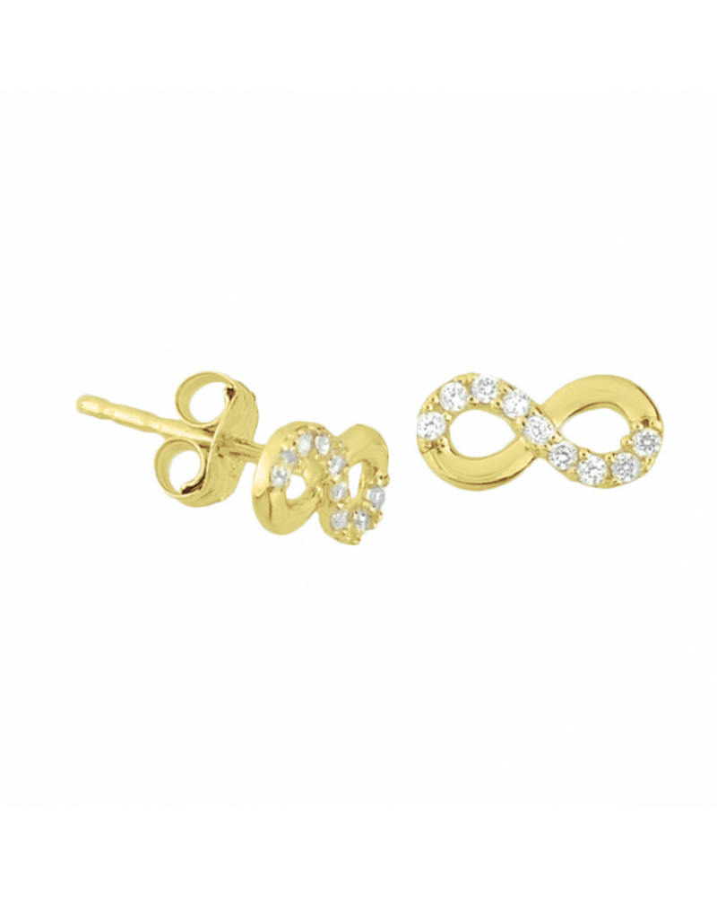 14 krt oorknoppen infinity zirkonia - 17115 14 krt oorknoppen infinity zirkonia - 17115