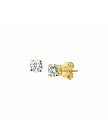 14 krt oorknoppen zirkonia - 17099