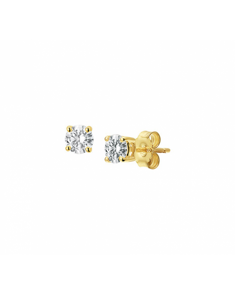 14 krt oorknoppen zirkonia - 17099