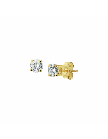 14 krt oorknoppen zirkonia - 17099