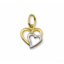 14 krt  bicolor hanger hart - 17145 14 krt  bicolor hanger hart - 17145