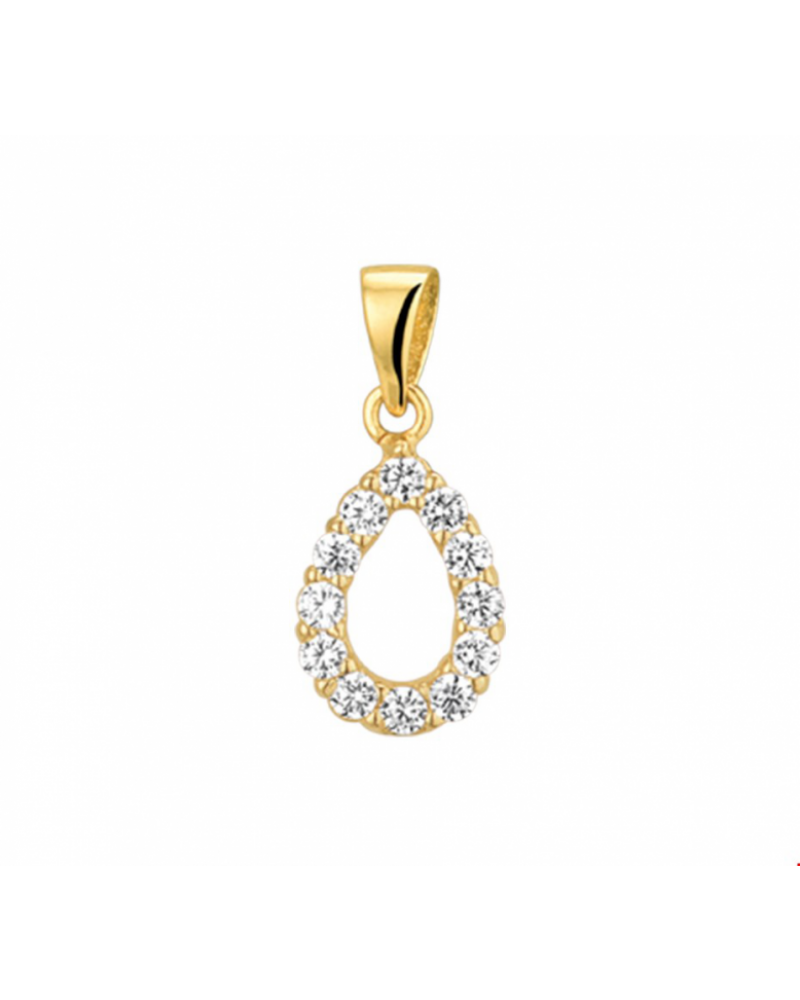 14 krt hanger zirkonia - 17184