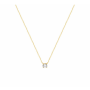 14 krt collier zirkonia 0,8 mm 42 cm - 17068