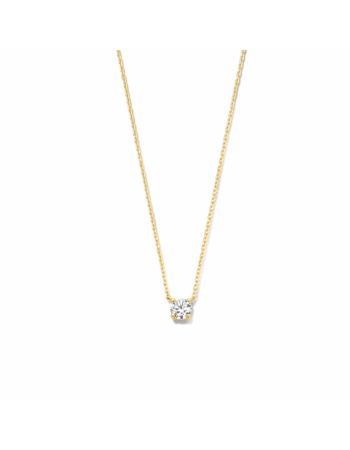 14 krt collier zirkonia 0,8 mm 42 cm - 17068