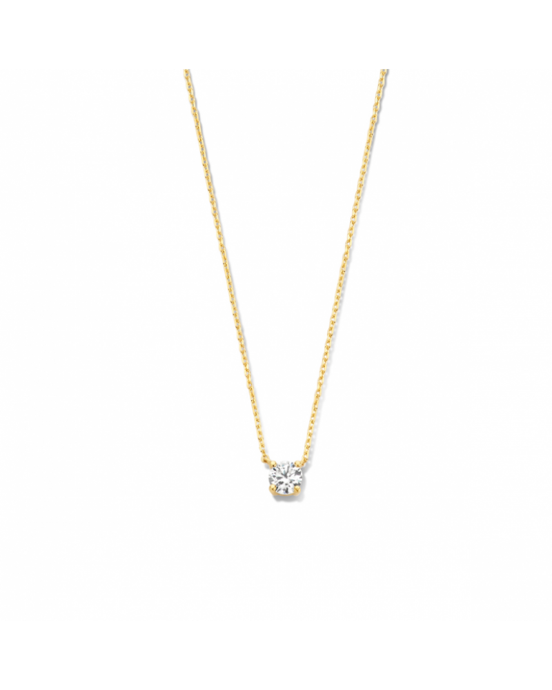 14 krt collier zirkonia 0,8 mm 42 cm - 17068 14 krt collier zirkonia 0,8 mm 42 cm - 17068