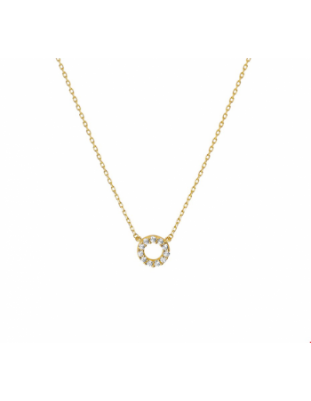 14 krt collier zirkonia 0,8 mm 40 + 4 cm - 17069 14 krt collier zirkonia 0,8 mm 40 + 4 cm - 17069