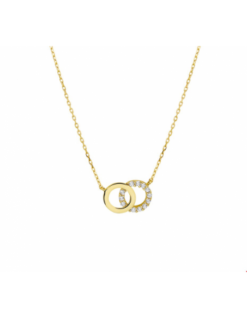 14 krt collier zirkonia 0,8 mm 40 + 4 cm - 17070 14 krt collier zirkonia 0,8 mm 40 + 4 cm - 17070