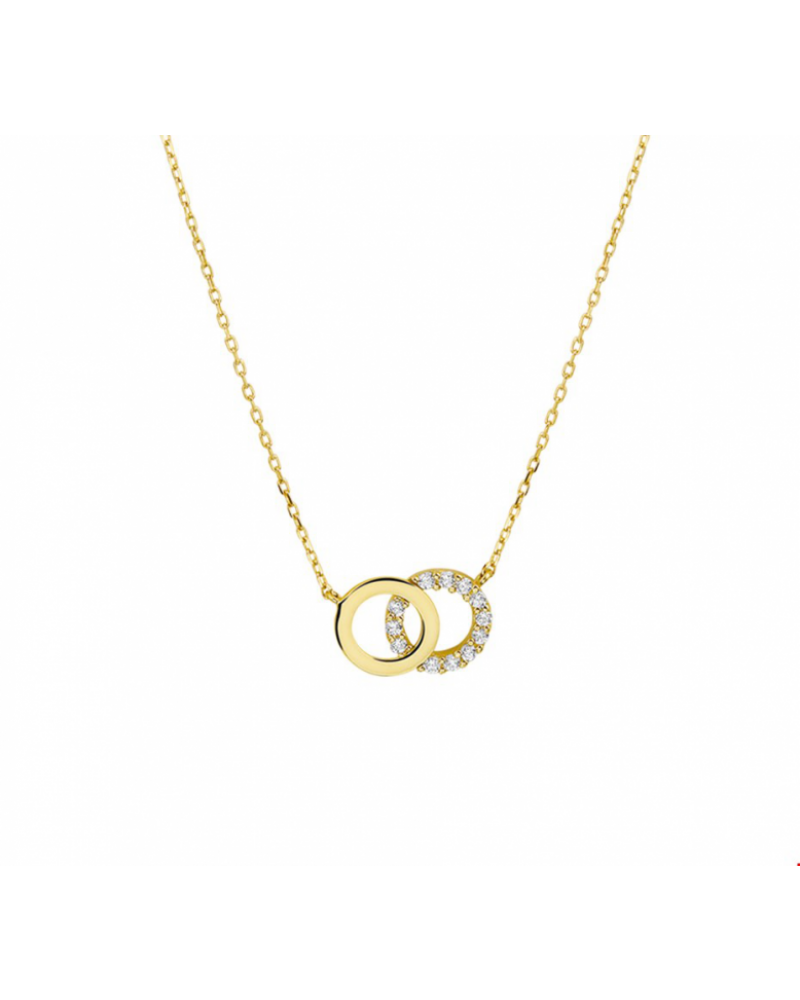 14 krt collier zirkonia 0,8 mm 40 + 4 cm - 17070 14 krt collier zirkonia 0,8 mm 40 + 4 cm - 17070