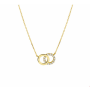 14 krt collier zirkonia 0,8 mm 40 + 4 cm - 17070