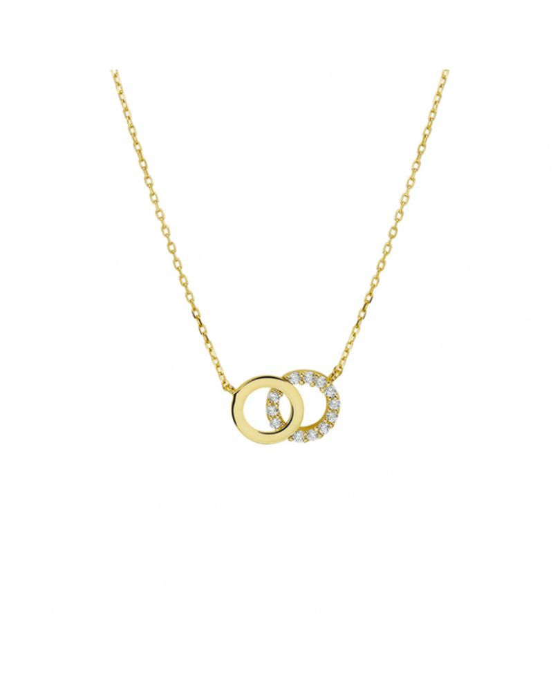 14 krt collier zirkonia 0,8 mm 40 + 4 cm - 17070 14 krt collier zirkonia 0,8 mm 40 + 4 cm - 17070