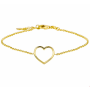 14 krt armband hart 17 - 18,5 cm - 17066 14 krt armband hart 17 - 18,5 cm - 17066
