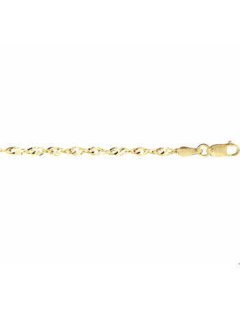 14 krt armband singapore 2,3 mm - 17032