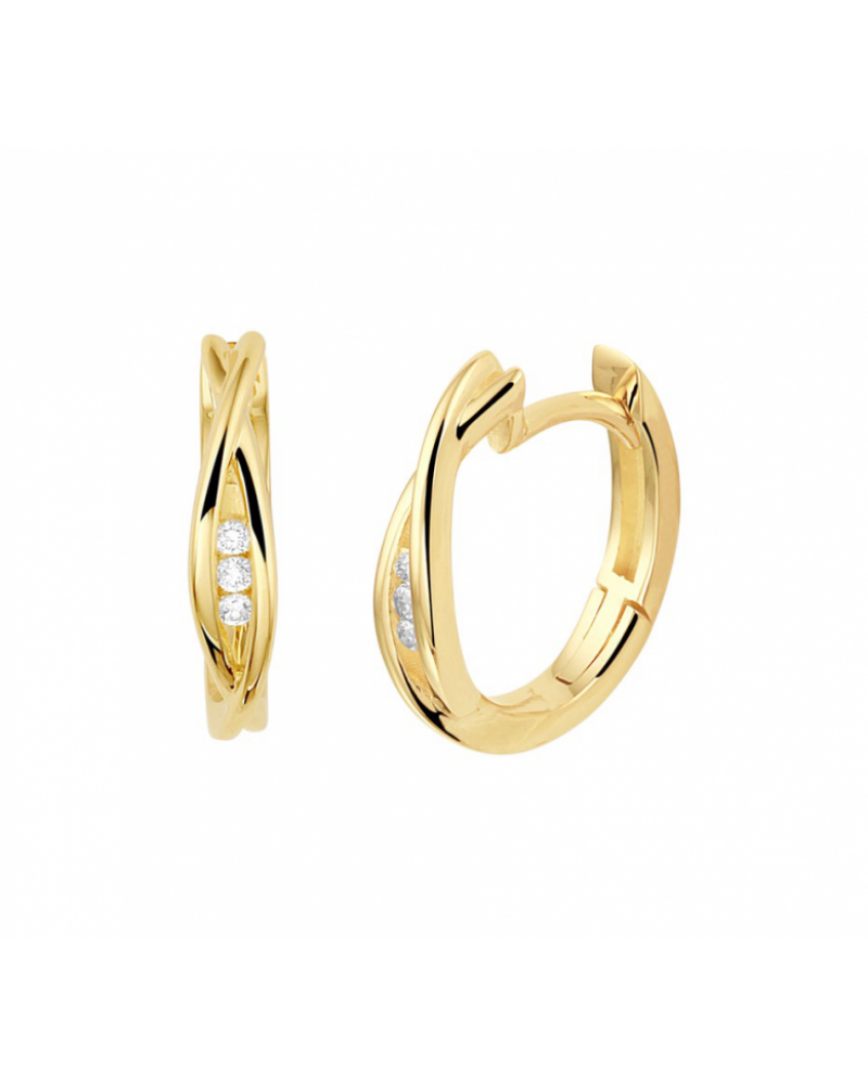 Bicolor Hanger met 0.06 crt Briljant - 10418 Bicolor Hanger met 0.06 crt Briljant - 10418