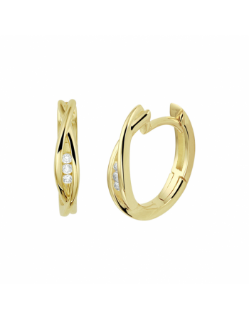 Bicolor Hanger met 0.06 crt Briljant - 10418 Bicolor Hanger met 0.06 crt Briljant - 10418