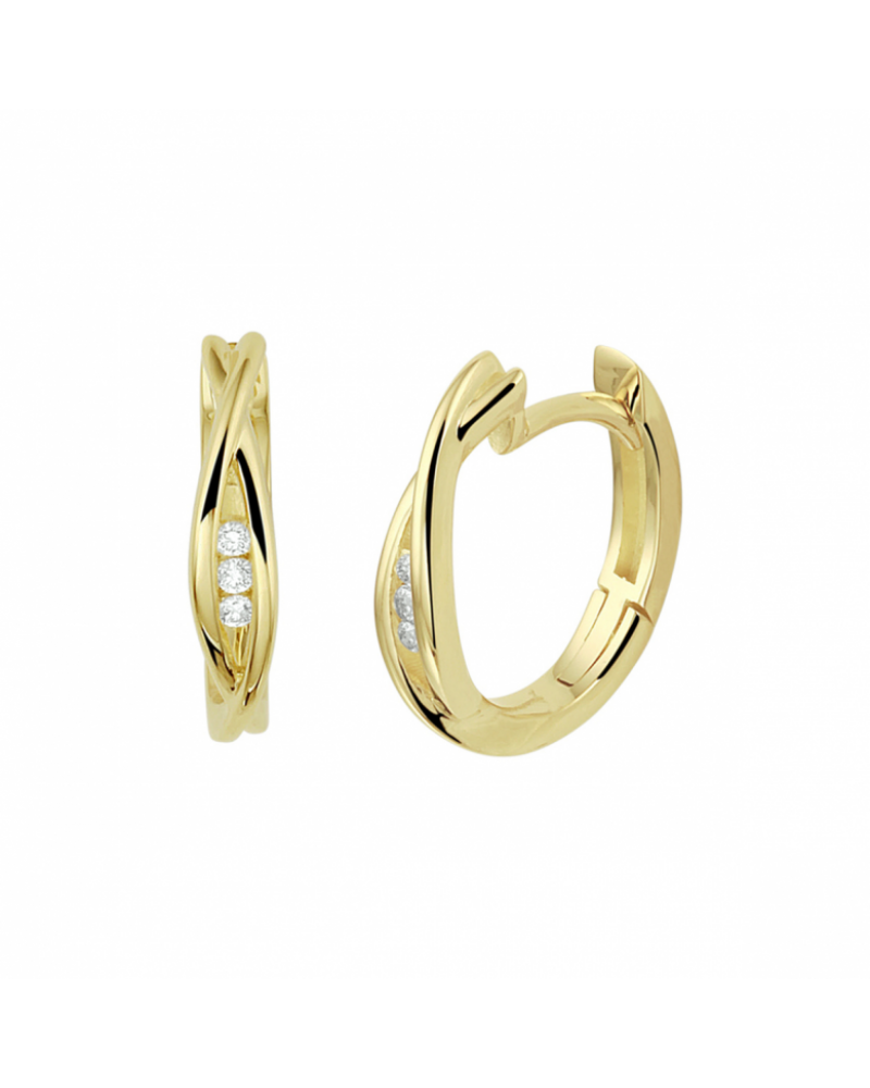 Bicolor Hanger met 0.06 crt Briljant - 10418 Bicolor Hanger met 0.06 crt Briljant - 10418