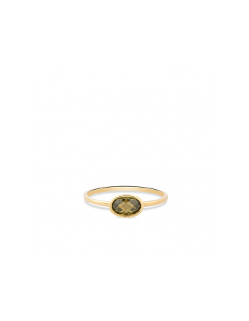 SWING JEWELS 14krt  ring met groene zirkonia - 15130