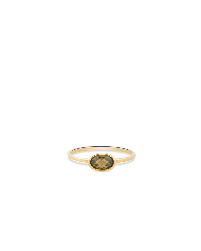 SWING JEWELS 14krt ring met groene zirkonia - 15130 SWING JEWELS 14krt ring met groene zirkonia - 15130