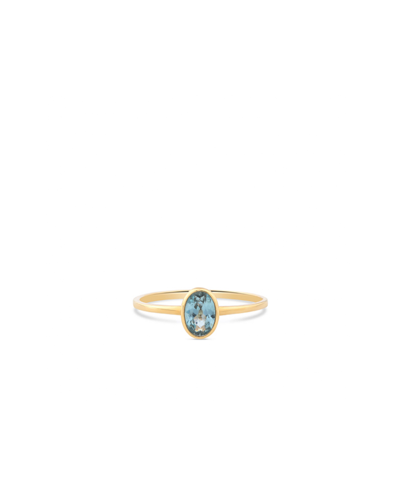 SWING JEWELS 14 krt ring met lichtblauwe Zirkonia - 17609