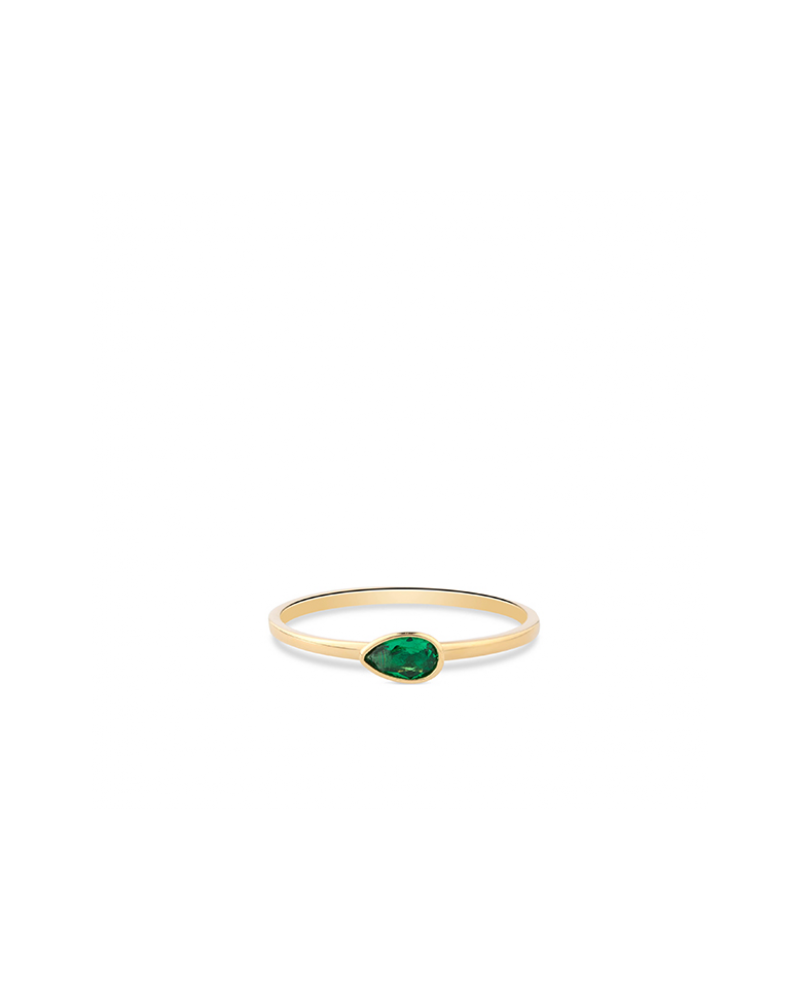 SWING JEWELS 14krt ring met Groene Zirkonia - 15141 SWING JEWELS 14krt ring met Groene Zirkonia - 15141