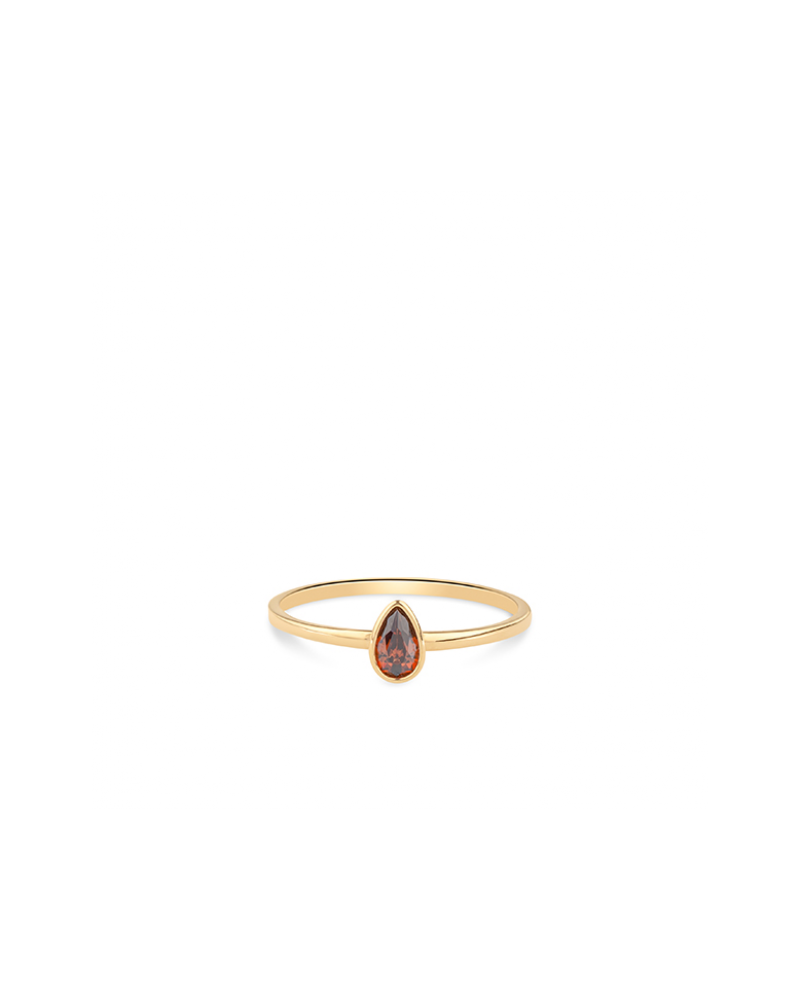 SWING JEWELS 14krt ring met bruine Zirkonia - 15138 SWING JEWELS 14krt ring met bruine Zirkonia - 15138