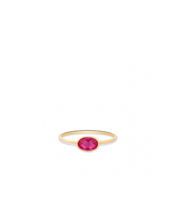 SWING JEWELS 14krt ring met Fuchsia Zirkonia - 15132