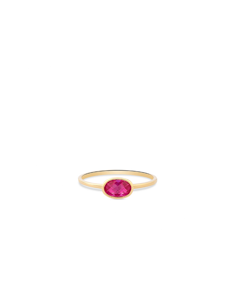 SWING JEWELS 14krt ring met Fuchsia Zirkonia - 15132 SWING JEWELS 14krt ring met Fuchsia Zirkonia - 15132