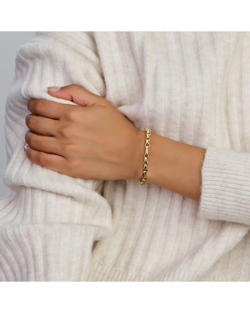 14 krt geelgouden Armband anker 4,8 mm 19 cm - 14907 14 krt geelgouden Armband anker 4,8 mm 19 cm - 14907