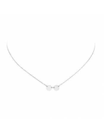 GLOW - Ketting met 2 plaatjes - Zilver - 17778