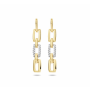 14 krt Bicolor Oorhangers diamant 0.10ct (2x0.05ct) H SI - 14902 14 krt Bicolor Oorhangers diamant 0.10ct (2x0.05ct) H SI - 14902