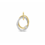 14krt Bicolor Hanger diamant 0.14ct H SI - 14949