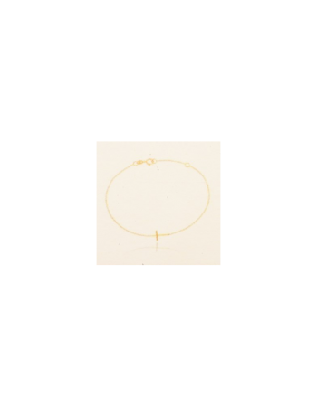 14 krt geelgoudenArmband kruisje 16,5 + 2 cm - 14932