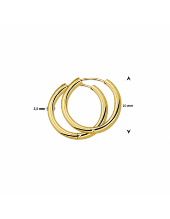 klapoorringen 2,5 mm ronde buis - 17707