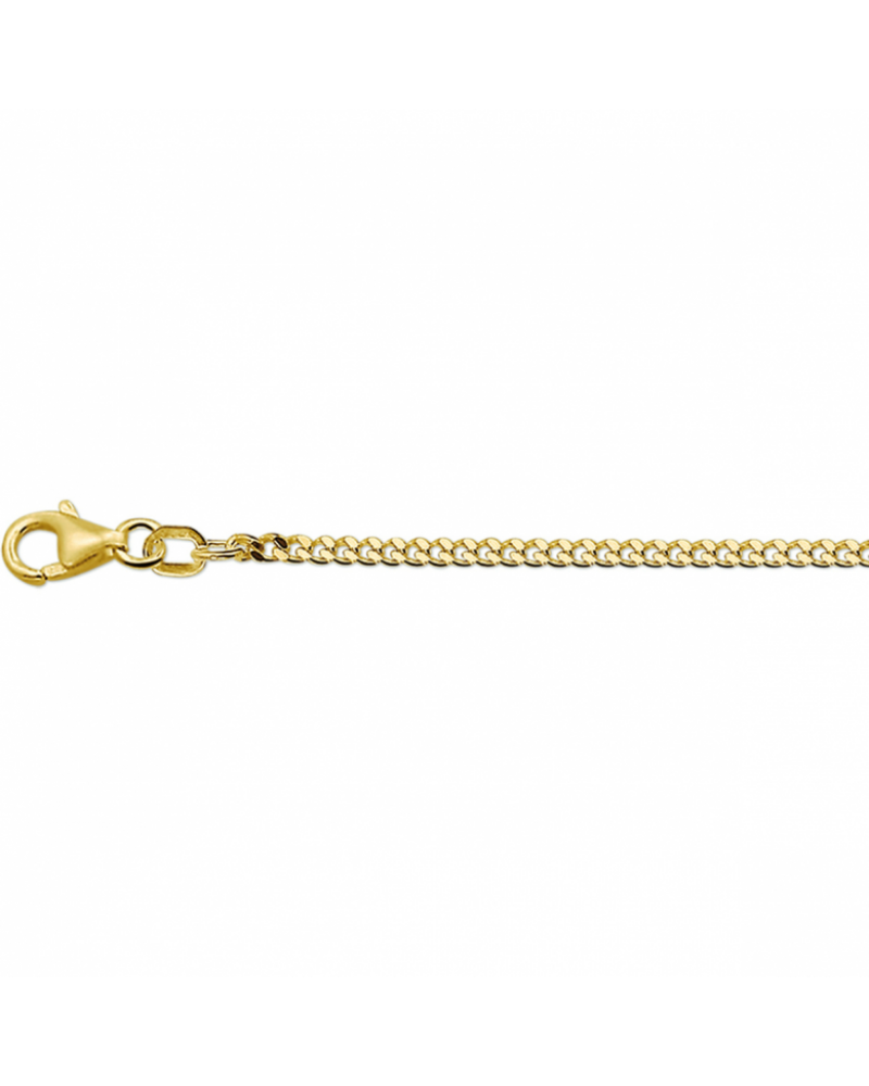 14krt gouden collier gourmette 2,1 mm 45cm - 16028 14krt gouden collier gourmette 2,1 mm 45cm - 16028