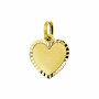 14 krt gouden graveerhartje mat gediamanteerd - 18016