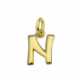 14 krt geelgouden hanger letter N - 16124