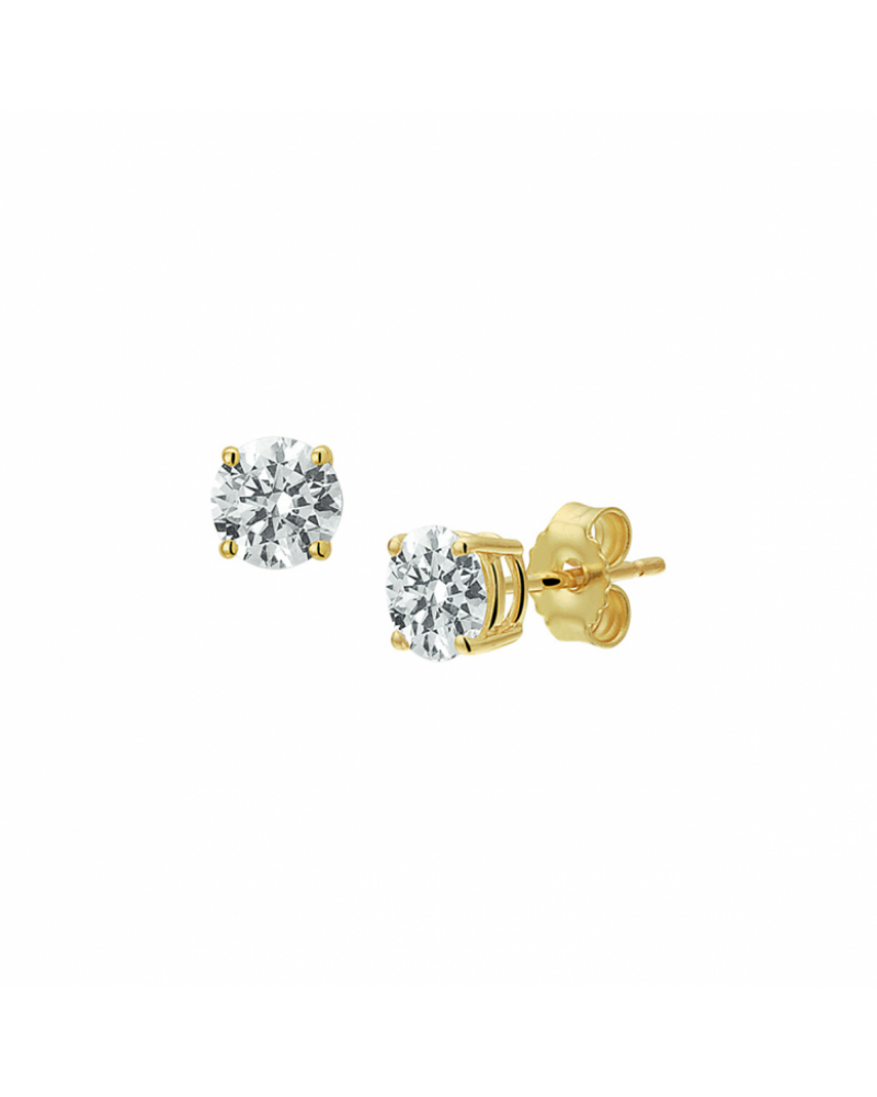 14 krt oorknoppen zirkonia - 17100