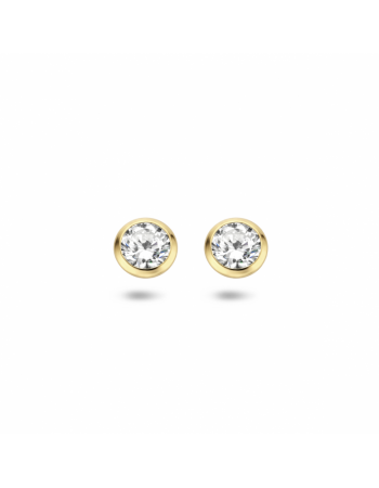 14 krt oorknoppen zirkonia - 17263 14 krt oorknoppen zirkonia - 17263