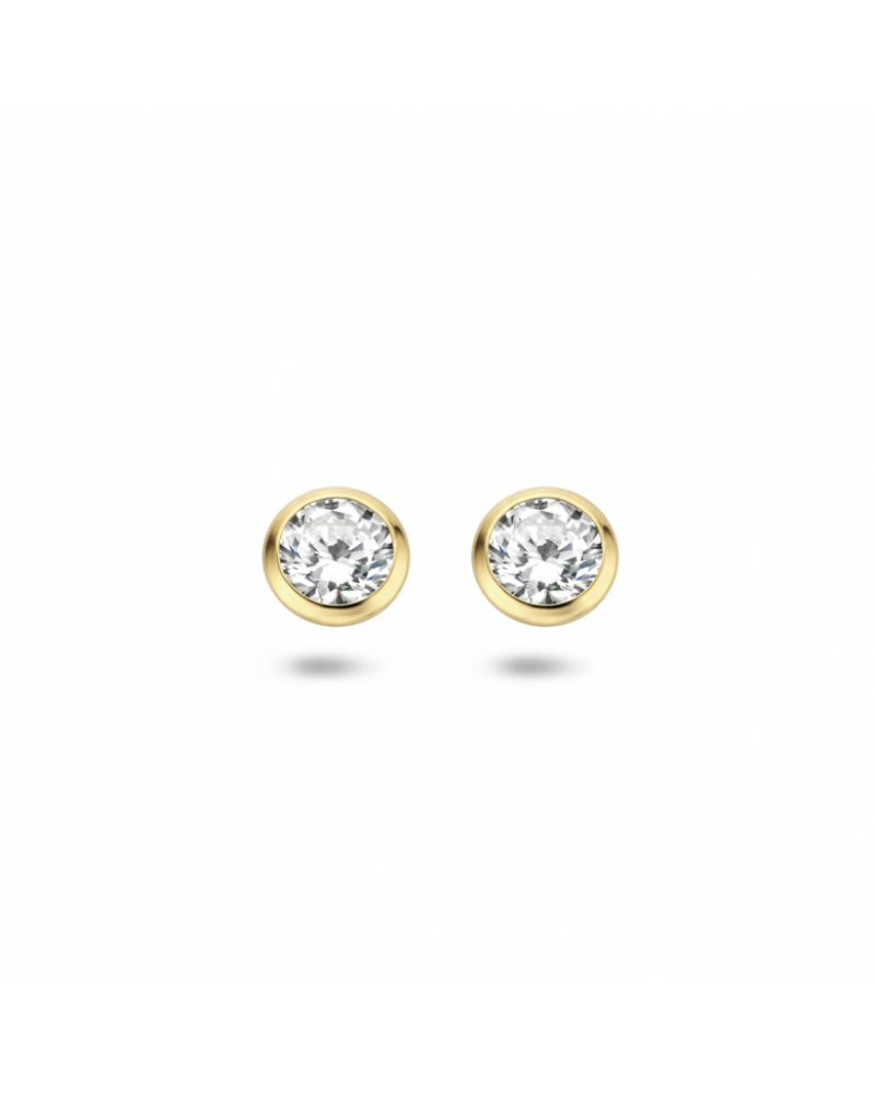14 krt oorknoppen zirkonia - 17263 14 krt oorknoppen zirkonia - 17263