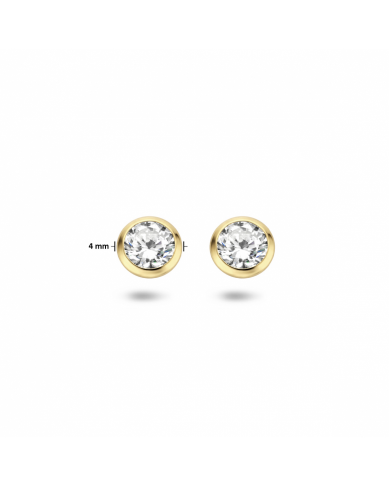 14 krt oorknoppen zirkonia - 17263 14 krt oorknoppen zirkonia - 17263