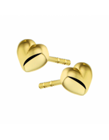 14 krt oorknoppen hart - 17083