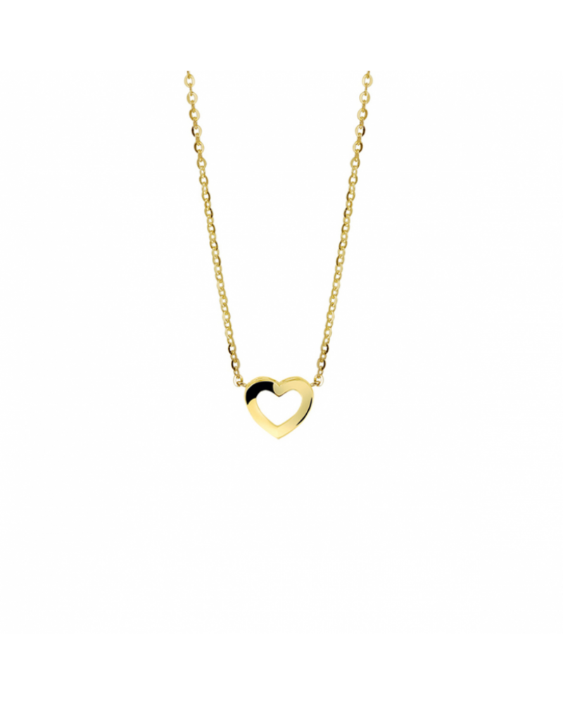 14 krt collier hart 41 + 4 cm - 17074