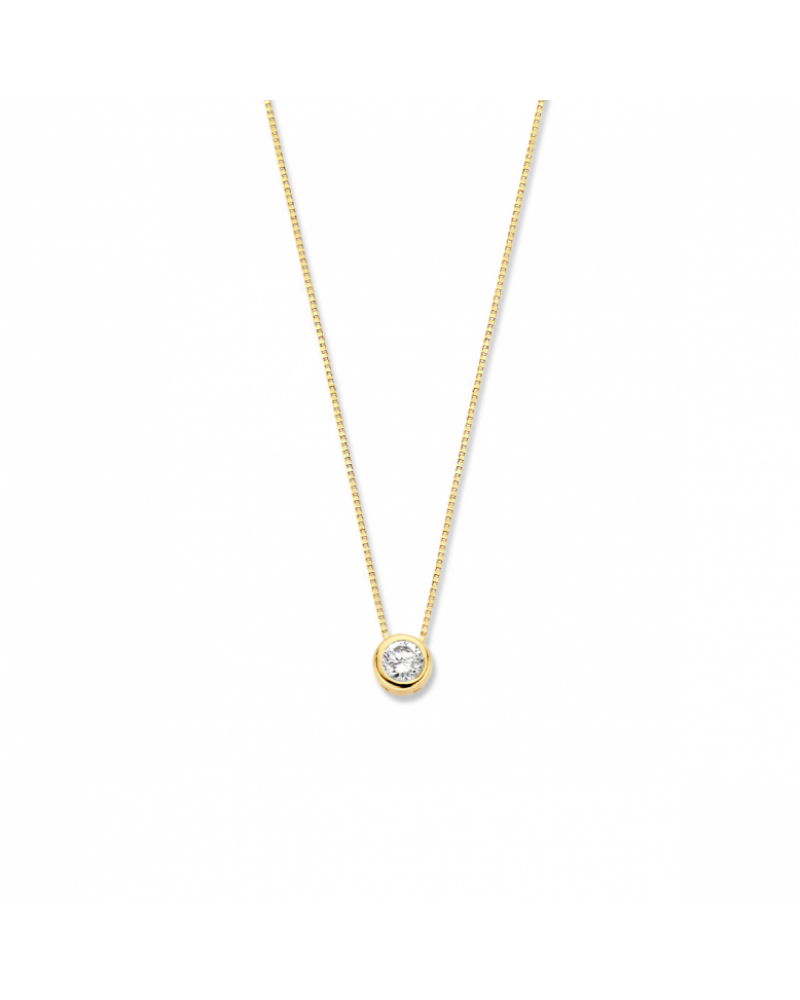 14 krt collier zirkonia 0,5 mm 40 + 2 cm - 17067 14 krt collier zirkonia 0,5 mm 40 + 2 cm - 17067